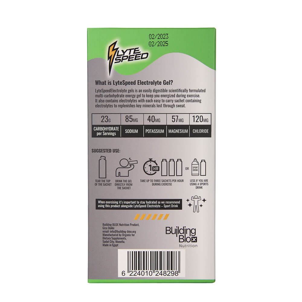 Building Blox Lyte Speed Electrolyte Gel 10Serv.-300G.-Tropical Fruit Flavor
