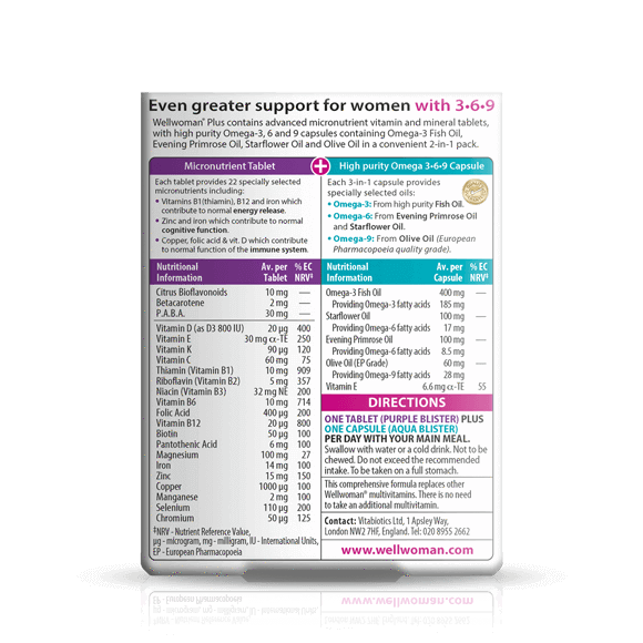 Vitabiotics Wellwoman Plus-28Serv.-56Tabs.