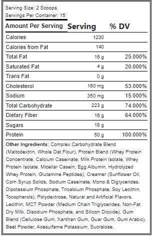 Bsn True-Mass1200-15Serv.-4.65Kg.-Strawberry Milkshake