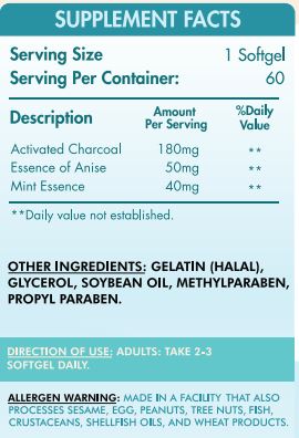 Organic Nation Activated Charcoal-60Serv.-60Capsules