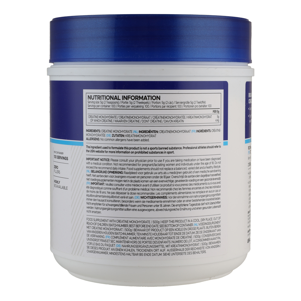 USN  Coreseries Creatine Micronized-100Serv.-500g-Unflavoerd