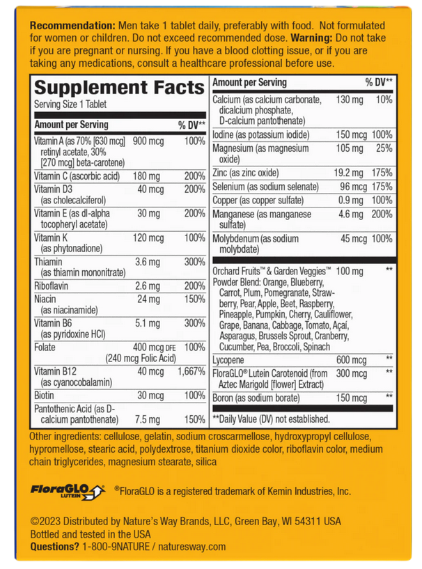Nature’s Way Alive! Men’s 50+ Complete Multivitamin 50 Serv.-50 Tablets