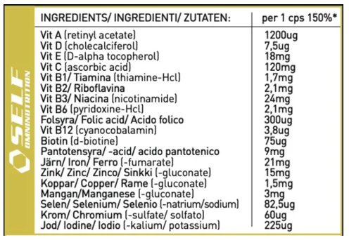 Self Omninutrition Multi Vitamin Pro-60Serv-60Vegan Capsules