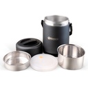 Max Muscle Stainless Steel-Lunch Box Vacuum insulated-2L-Black