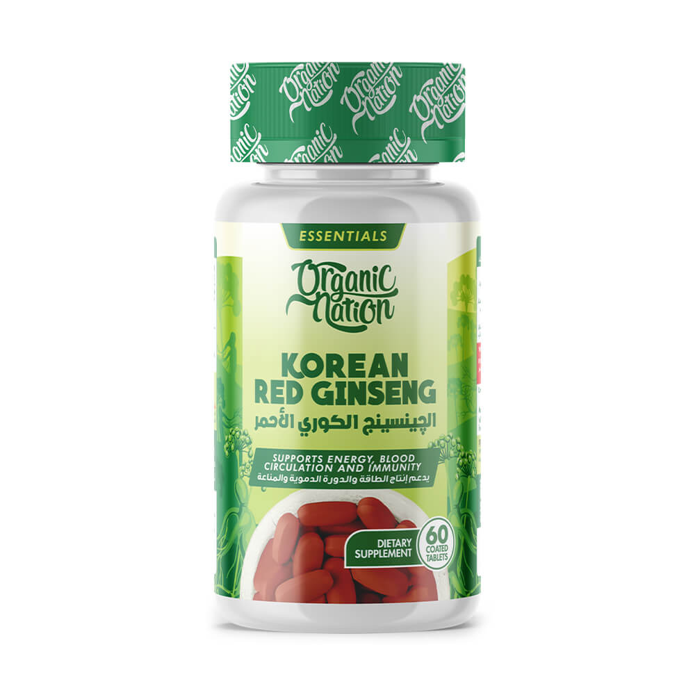 Organic Nation Red Korean Ginseng-60Serv.-60Tablets