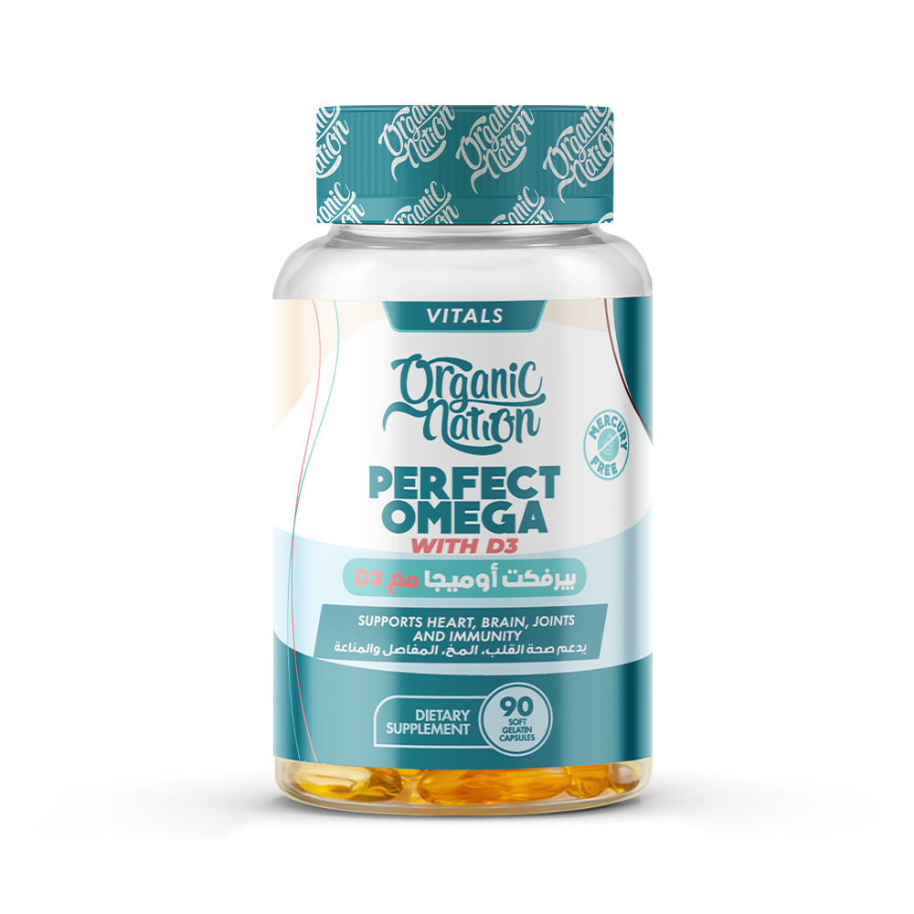 Organic Nation Perfect Omega3 With Vitamin D3-90Serv.-90Capsules