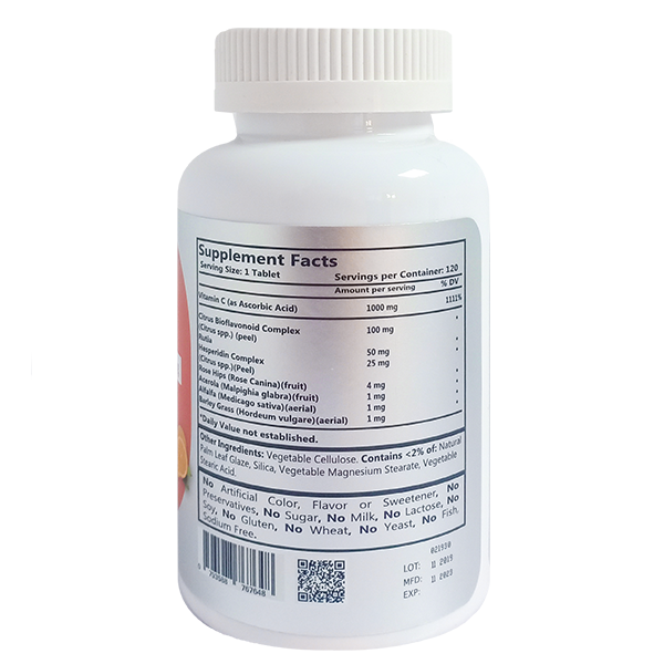 Genesisvit Pharma Vitamin C Complex 1000mg-120Serv.120Tabs.