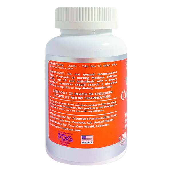 Genesisvit Pharma Vitamin C Complex 1000mg-120Serv.120Tabs.