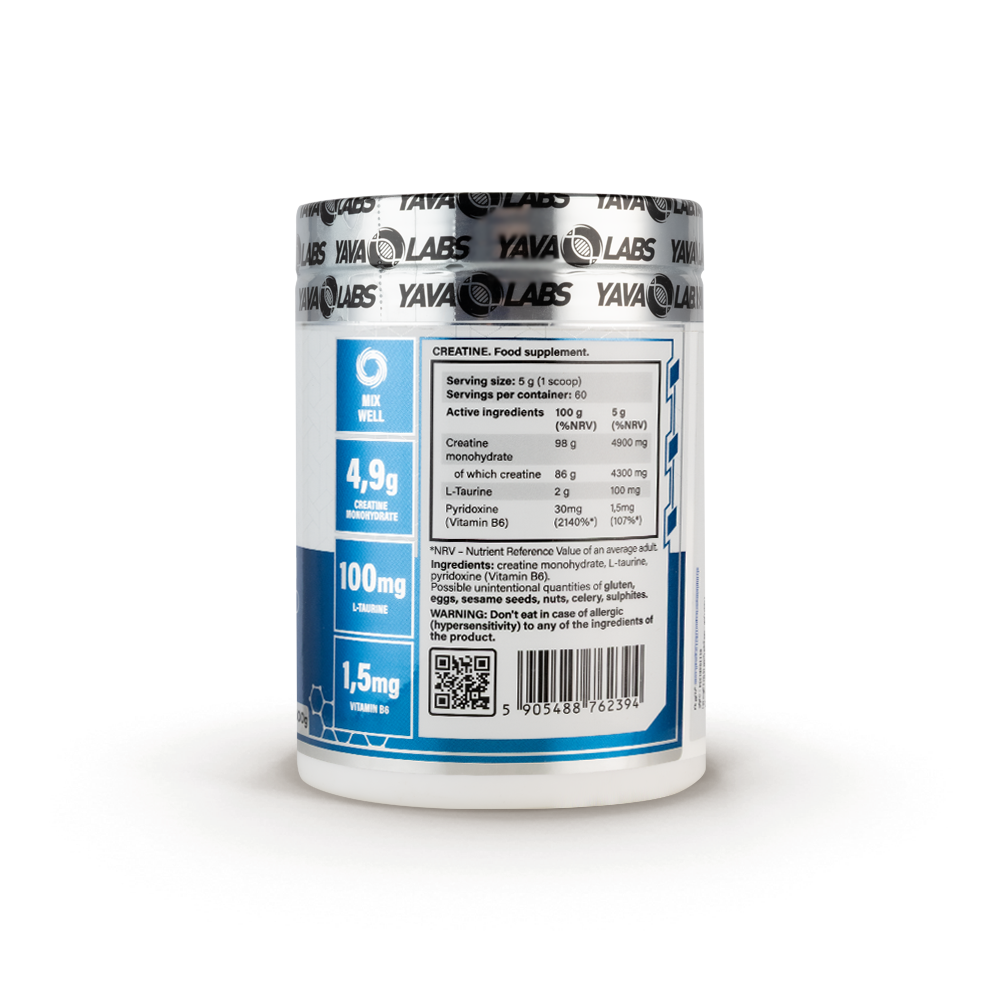 Yava Labs Creatine increases Physical Performance-60Serv-300G