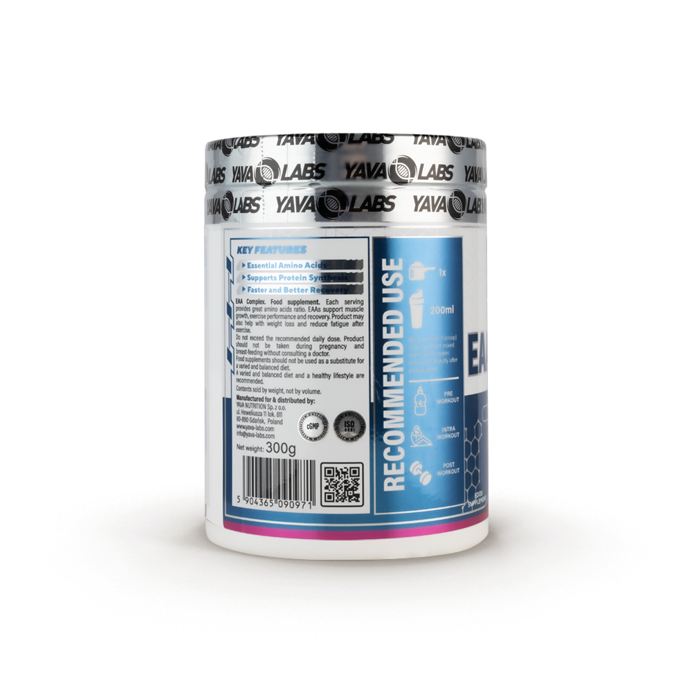 Yava Labs EAA Complex Essential amino Acids-34Serv-300G- Raspberry