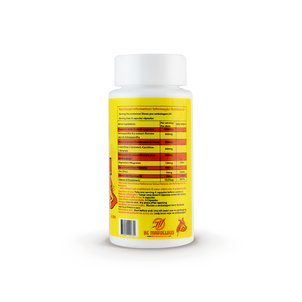 Marvelous Nutrition Testoman Ultimate Alpha Male Enhancement-30Serv-128Caps