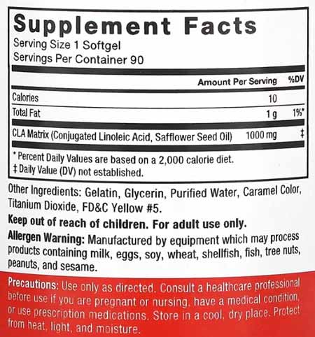 Force Factor Cla 1000Mg Softgels-90Serv-90SoftGels