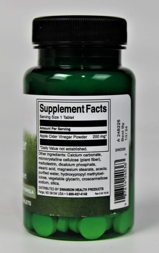Swanson Apple Cider Vinegar-120Tablets