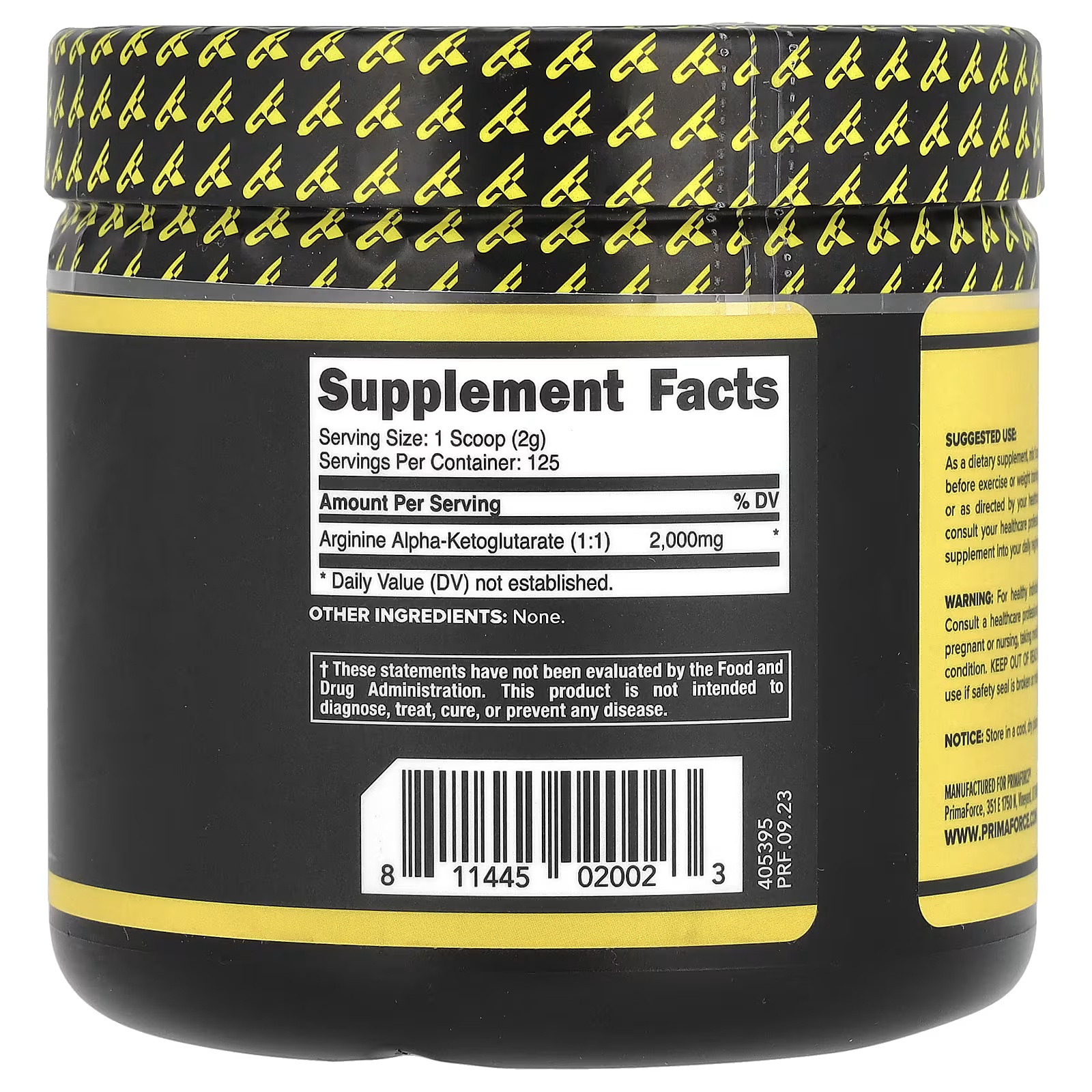 Prima Force Arginine AAKG-125Serv.-250G.