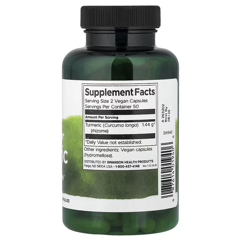 Swanson Full Spectrum Turmeric 720MG-50Serv-100Capsules