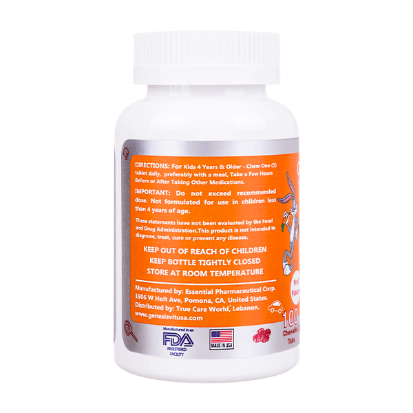 Genesisvit Pharma Multi Vitamin Kids-100Serv.-100Chewable Tabs.-Fruit Flavors