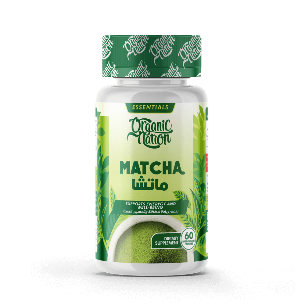 Organic Nation Matcha Premium Green Tea-60Serv.-60 Capsules