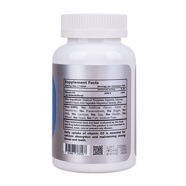Genesisvit Pharma Vitamin D3 10000IU-100Serv.-100Tabs.