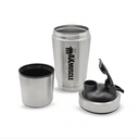 Max Muscle Stainless Steel Smart Shaker with cup-900Ml-Silver
