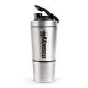 Max Muscle Stainless Steel Smart Shaker with cup-500Ml-Silver