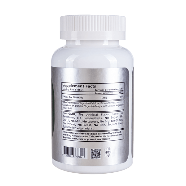 Genesisvit Pharma Zinc 50mg-100Serv.-100Tabs.