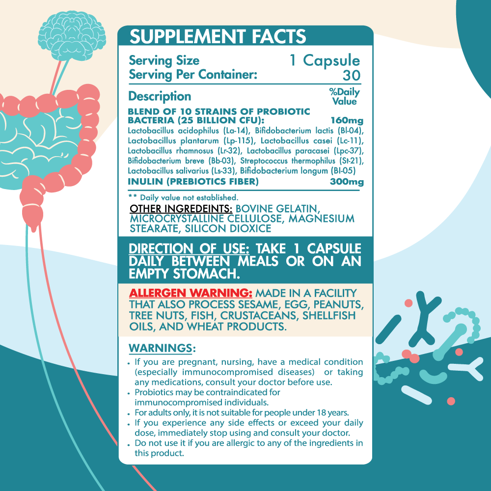 Organic Nation 10 Billion Probiotics-30Serv.-30 Capsules