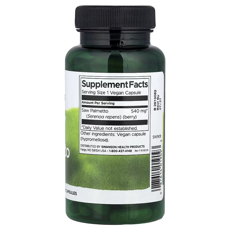 Swanson Saw Palmetto 540 mg-100Serv.-100Caps