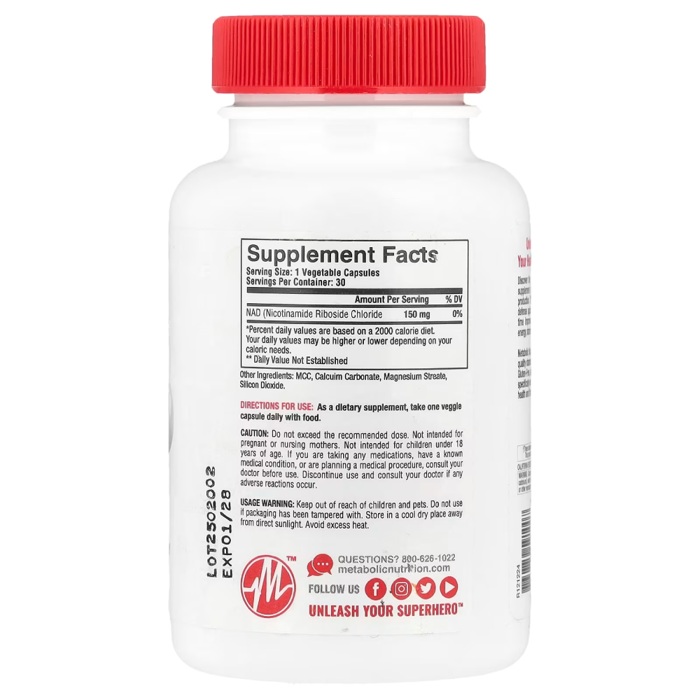 NAD DAILY™ , Anti-Aging Cellular Rejuvenator-30Serv.-30Capsules