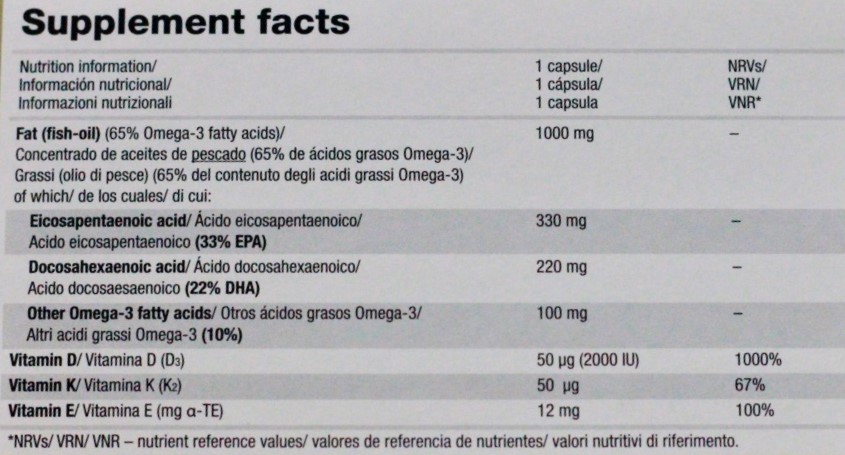 Olimp Sport Nutrition Gold Omega 3 D3+K2 Sport Edition-60Serv.-60Caps.