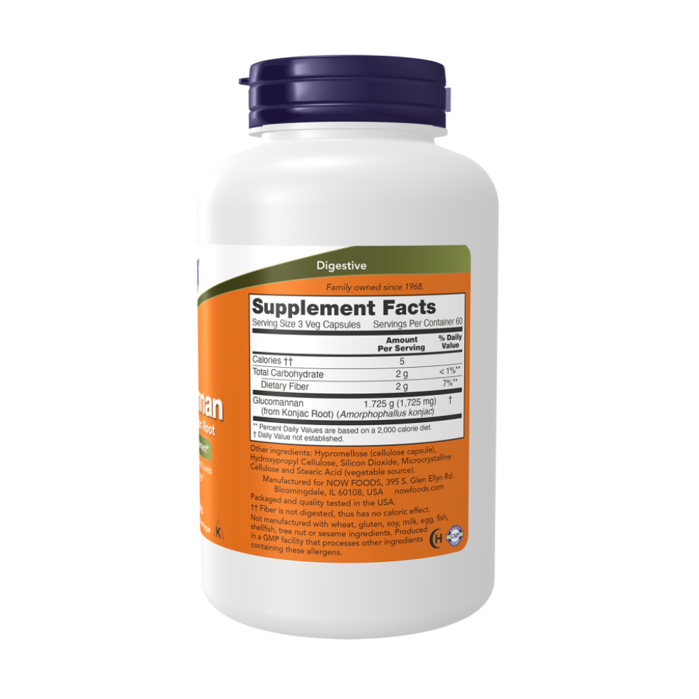 Now Foods Glucomannan 575MG-60Serv.-180 Veg.Caps