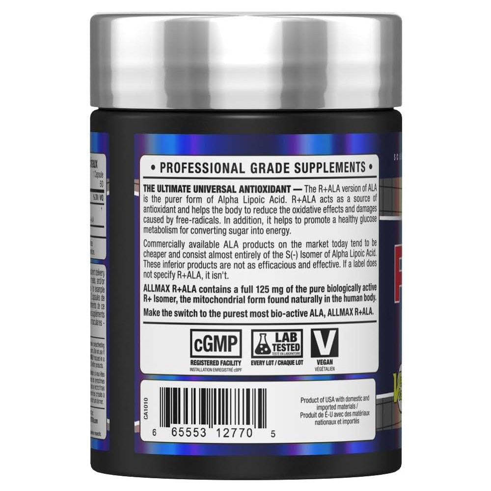 AllMax R+ALA Antioxidant.-60Serving.-60Capsules