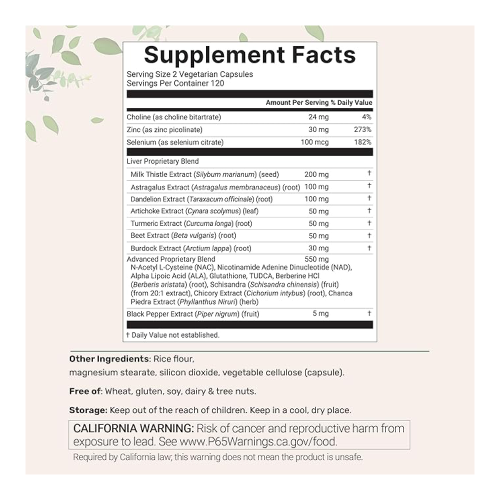 Micro ingredients Liver + Advanced.-240 Veggie Capsules