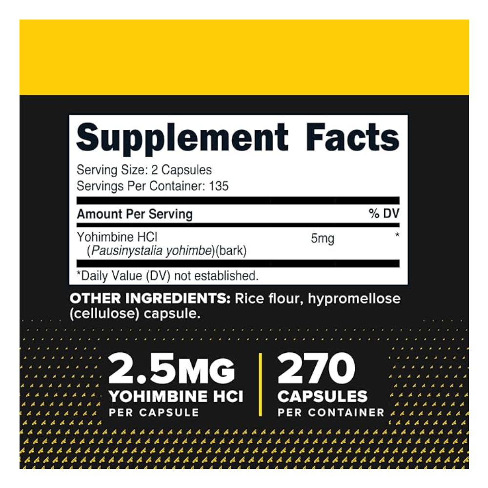 PrimaForce Yohimbine HCl 2.5mg.-135Serv.-270 Capsules