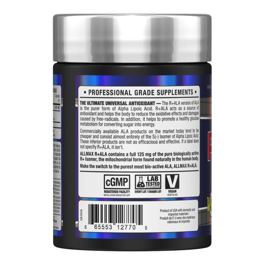 AllMax R+ALA Antioxidant.-60Serving.-60Capsules