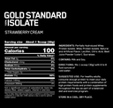 Optimum Nutrition Whey Gold Standard 100% Isolate-76Serv.-2.28KG-Strawberry Cream