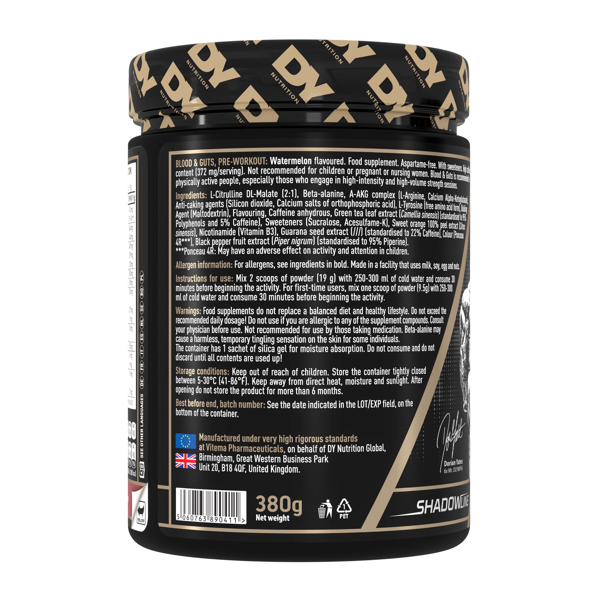 Dy Nutrition Blood&amp;Guts The Mind&amp;Body Pre-workout-20Serv.-380G.-Watermelon