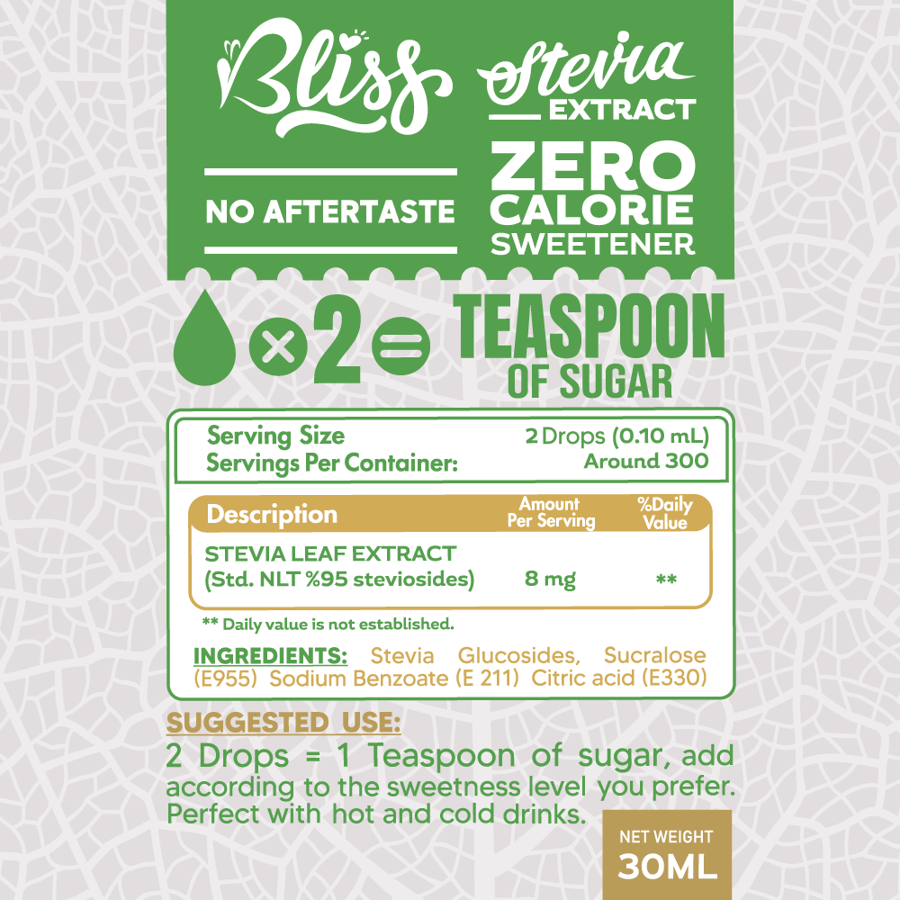 Organic Nation Bliss Stevia.-30Ml