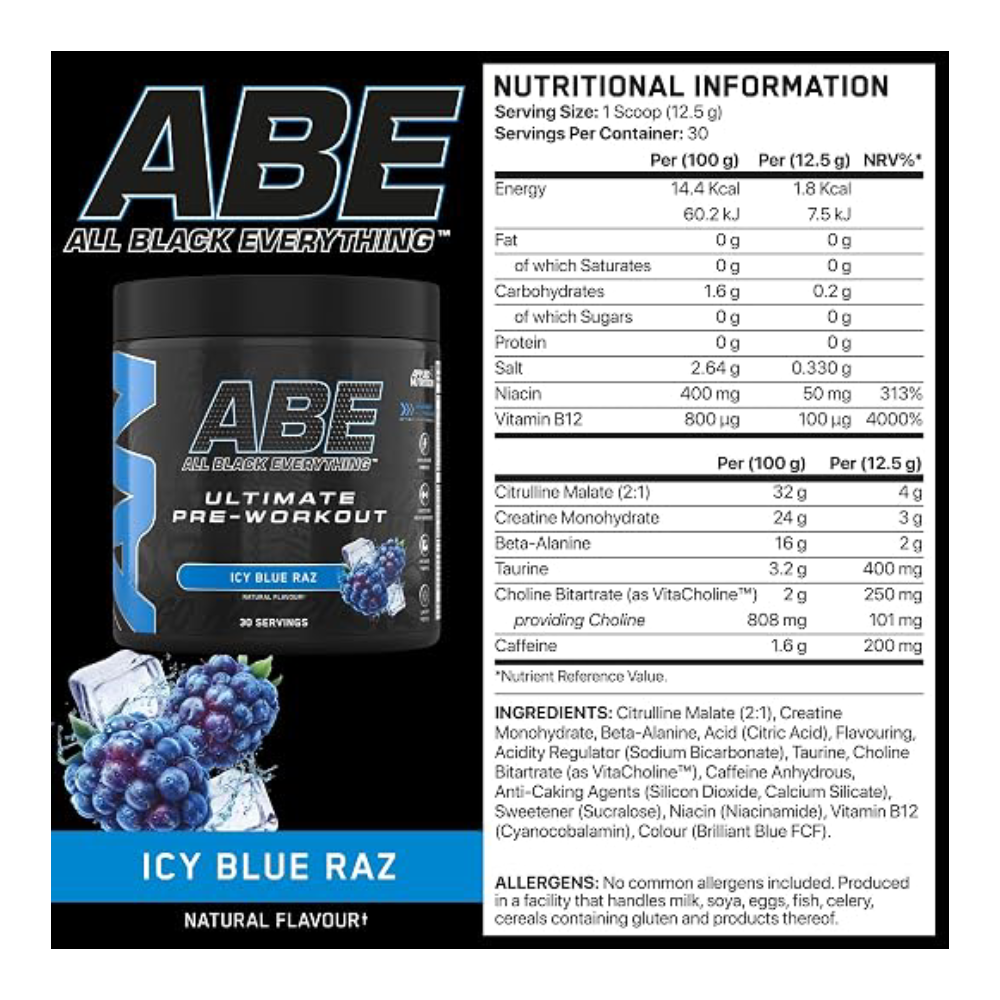 Applied Nutrition ABE All Black Everything Ultimate.-30Serv.-210G.-Berry Blast