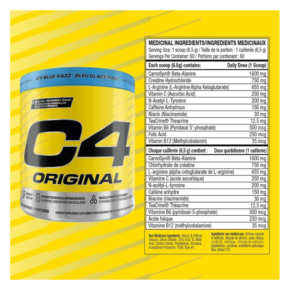 Cellucor C4 Original.-60Serving.-396G.-Icy Blue Raspberry
