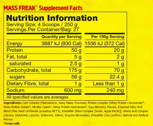 Pharma freak Mass Freak-27Serv.-6.8Kg-Chocolate Milkshake