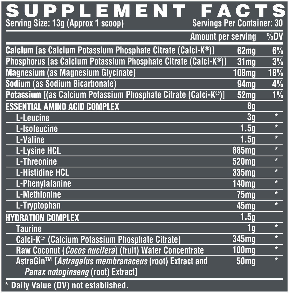 Nutrex EAA Hydration Refuel. Build-30Serv.-390g-Maui Twist