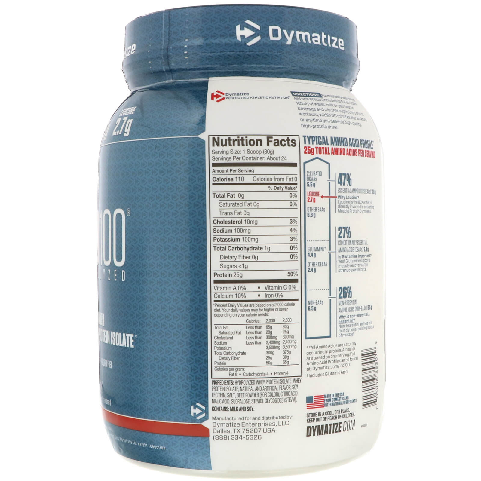 Dymatize ISO100-24Serv.-725G-Strawberry back 