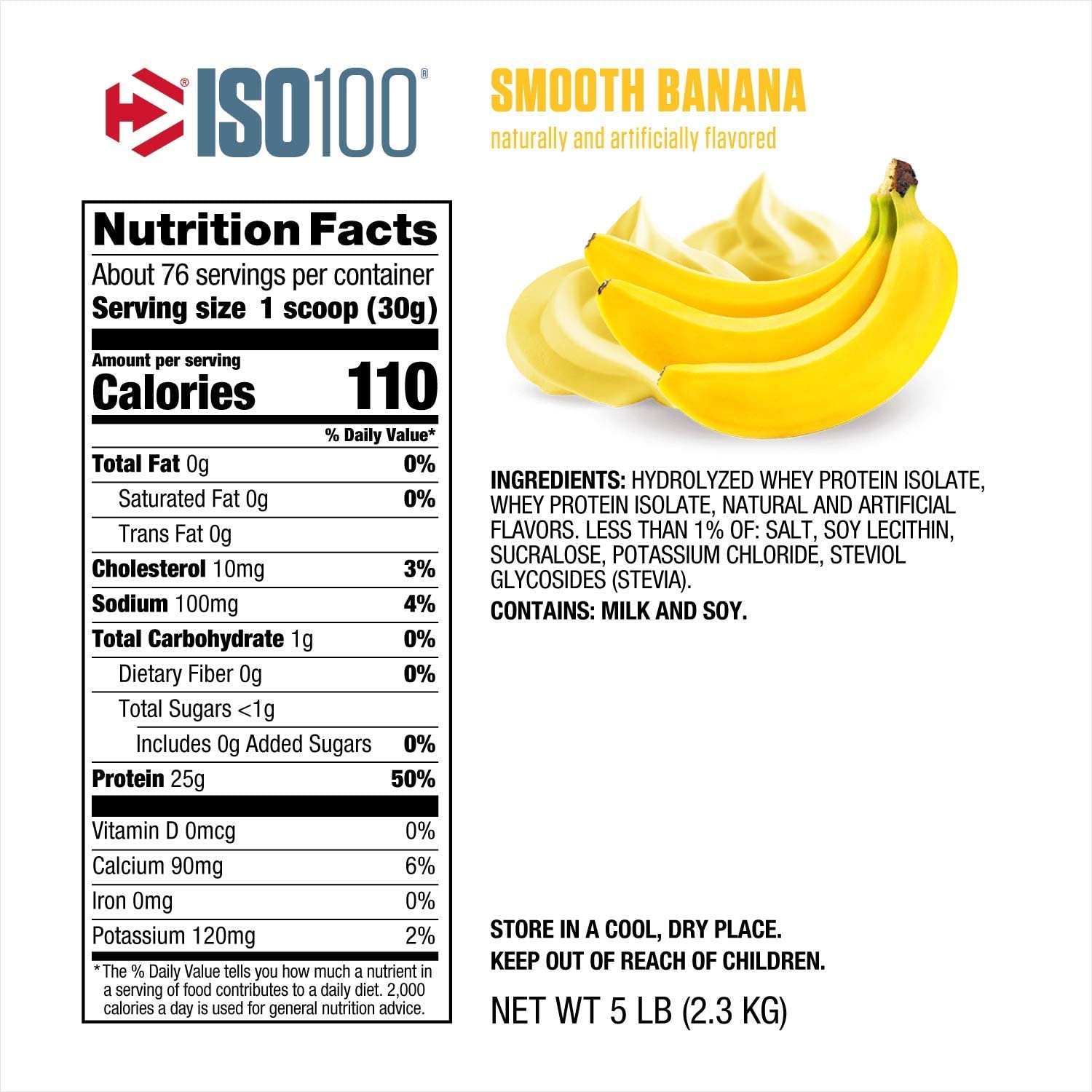 Dymatize ISO100-76Serv.-2.3KG-Smooth Banana