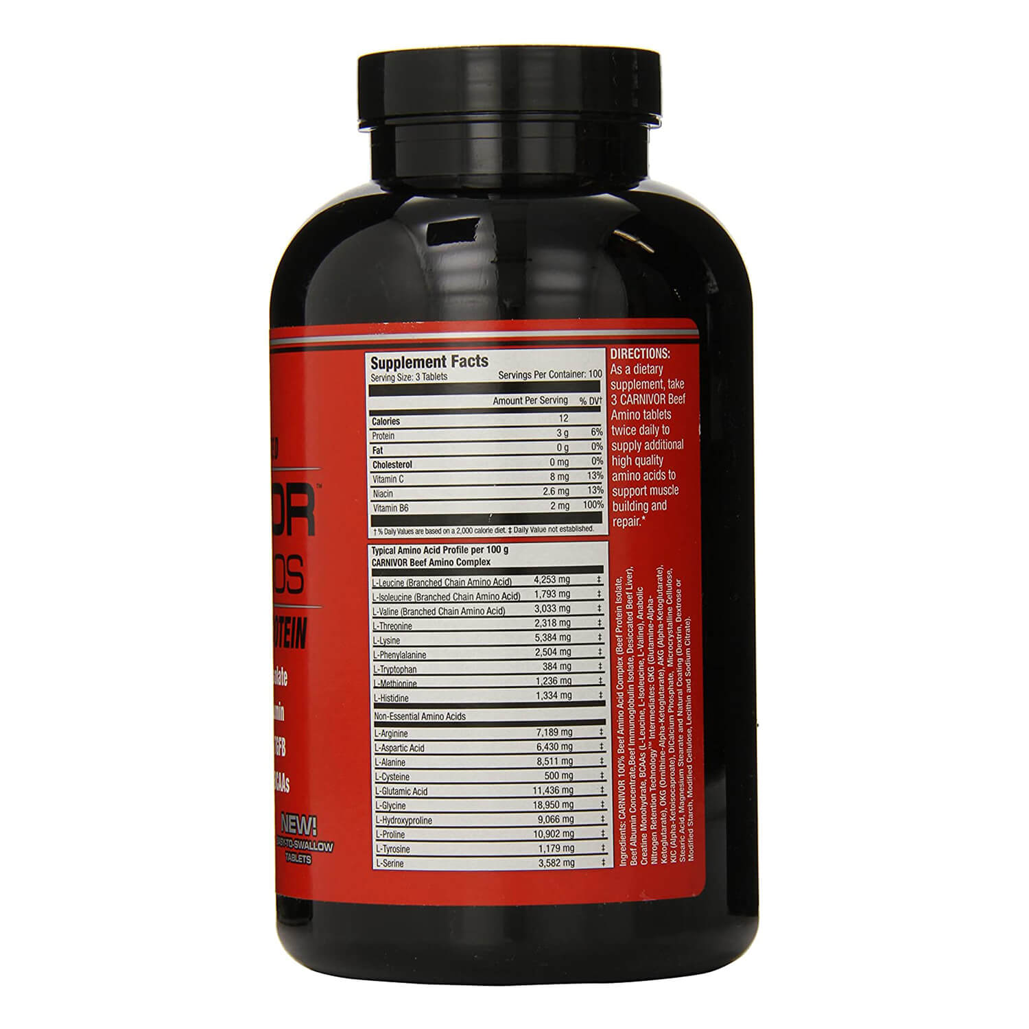 MuscleMeds Carnivor Beef Aminos-100Serv.-300Tabs.