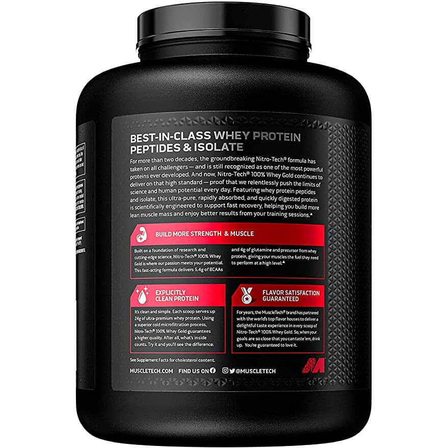 Muscletech Nitrotech 100% Whey Gold-76Serv.-2.51KG-Double Rich Chocolate