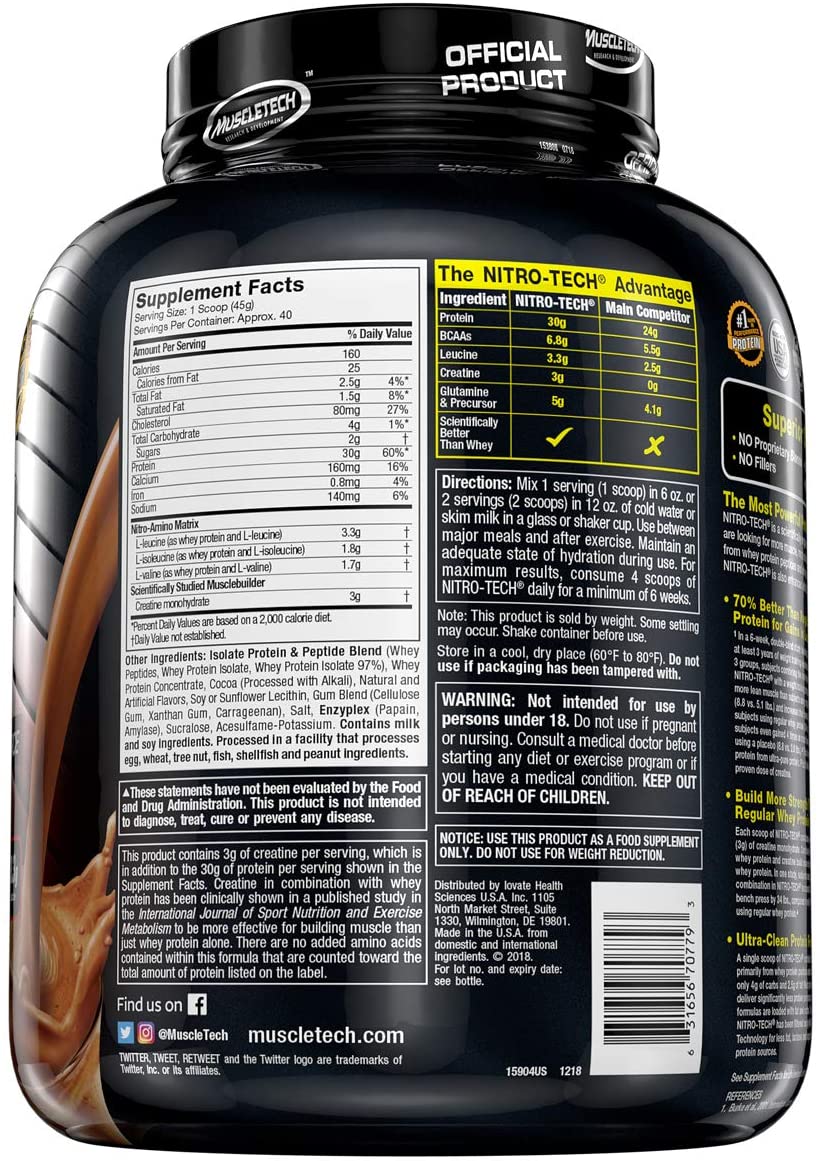 Muscletech Nitrotech-40Serv.-1.80KG-Mocha Cappuccino Swirl