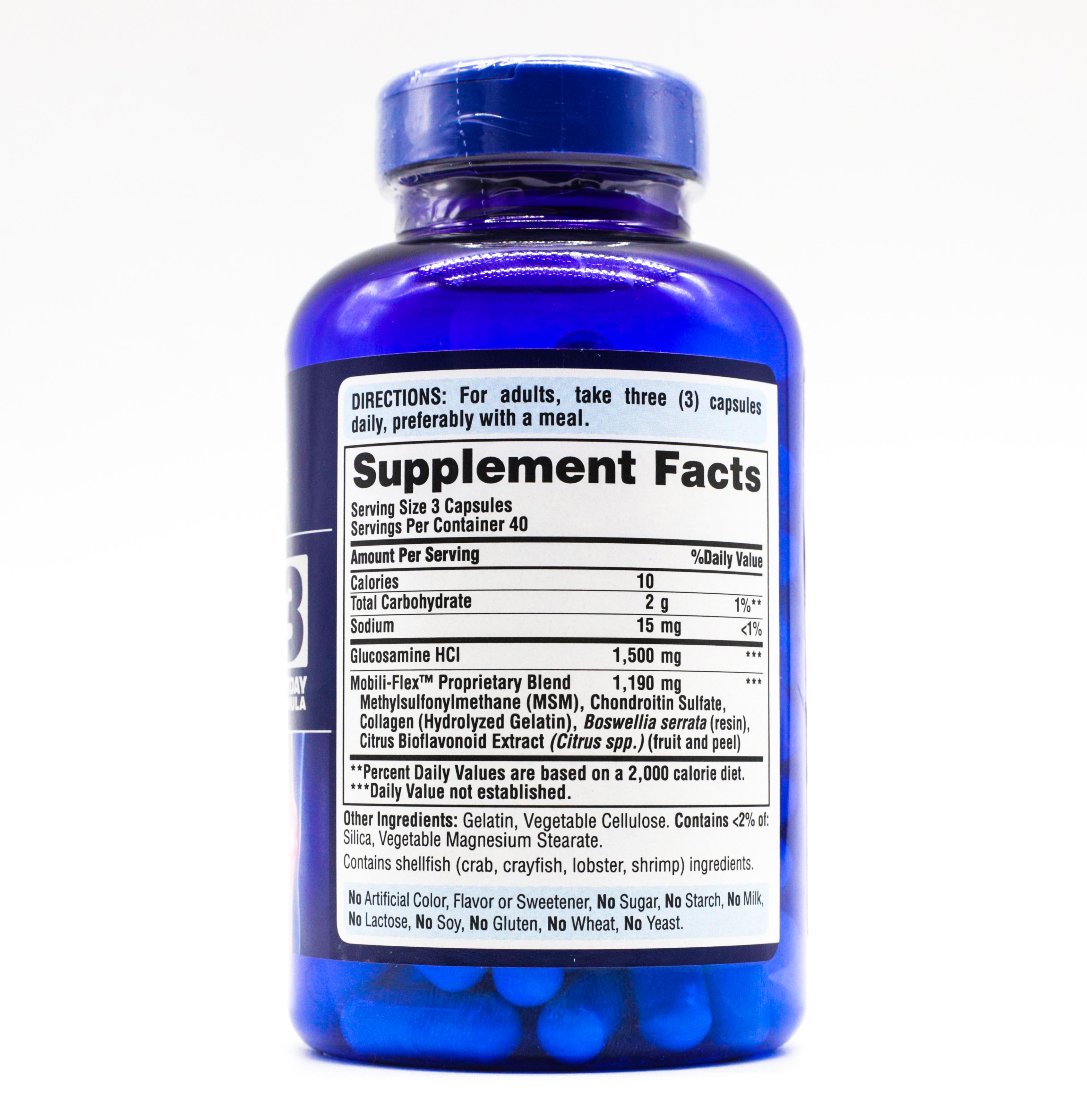 Puritan's Pride Glucosamine Chondroitin Msm-40Serv.-120Caps.