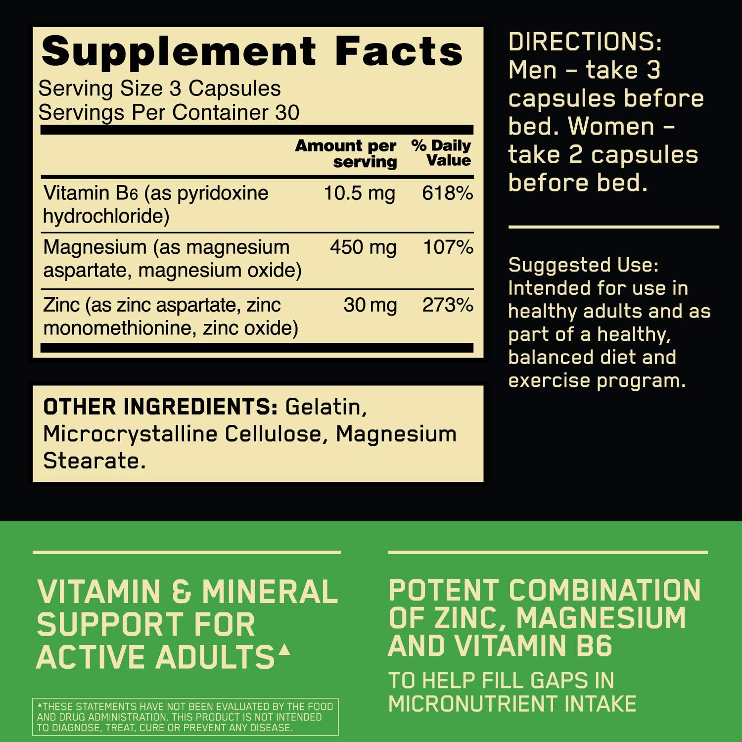 Optimum Nutrition ZMA-30Serv.-90Caps.