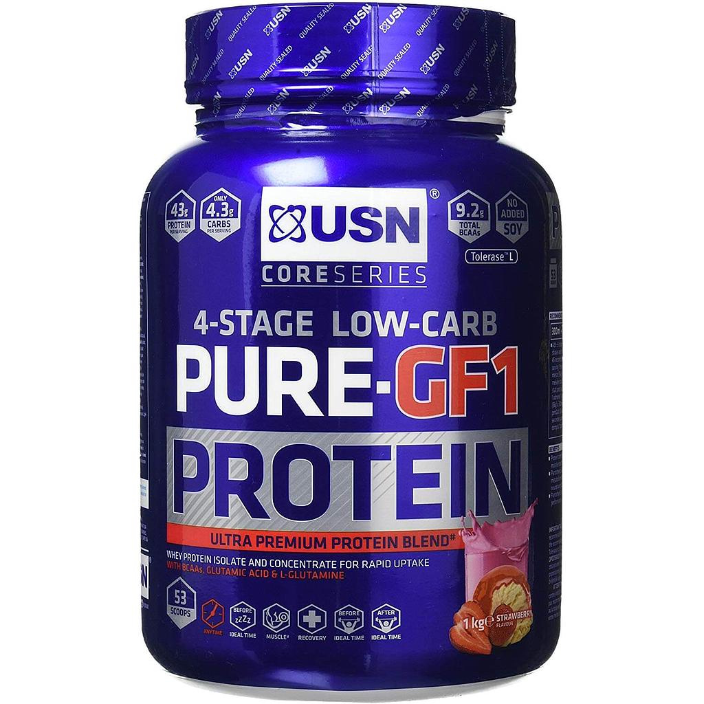 [6009644650439] Usn Pure-GF1 Protein-20Serv.-1KG-Strawberry