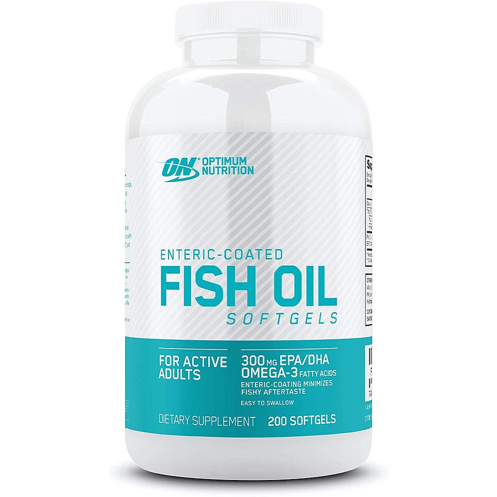 [748927029857] Optimum Nutrition Enteric-Coated Fish Oil-200Serv.-200Softgels